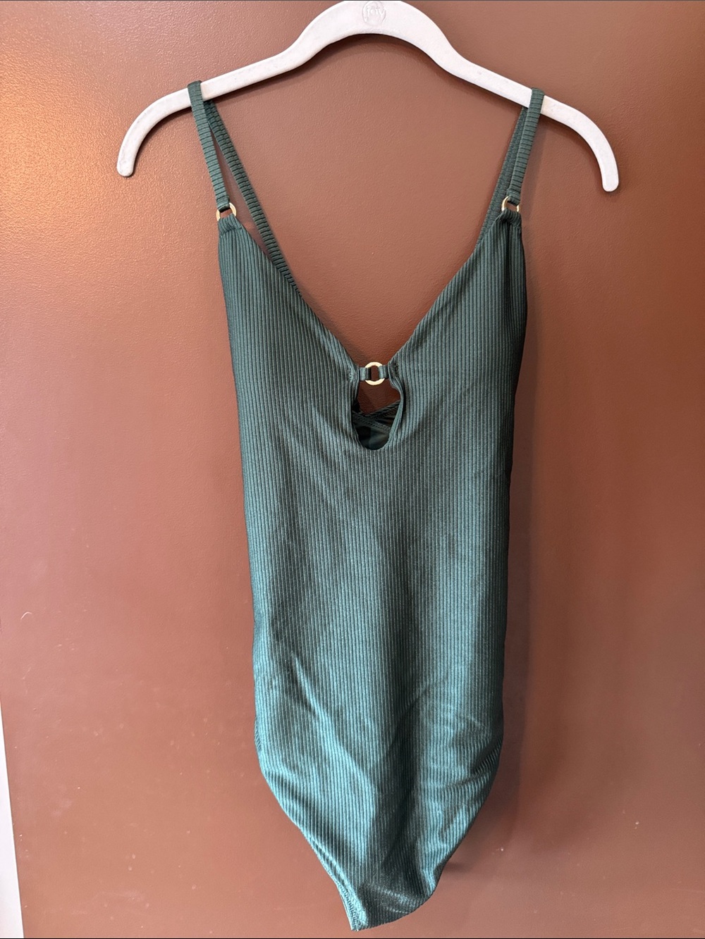 AERIE Green One Piece Cheeky Swimsuit